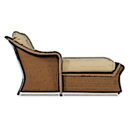 Lloyd Flanders Reflections chaise lounge cushion