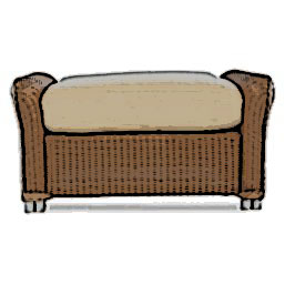 Lloyd Flanders Reflections ottoman cushion