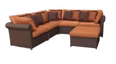 Hampton Bay Cibola 6-Piece Sectional Patio Seating Replacement Cushions