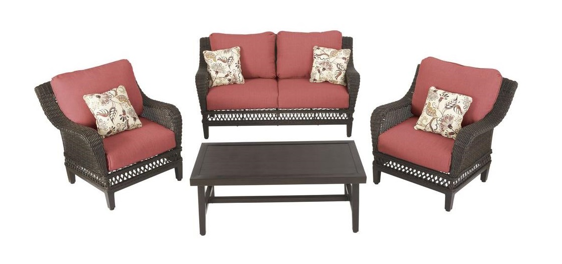 Hampton Bay Woodbury Patio Conversation Set Replacement Cushions